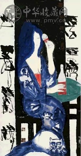 童振刚 少女图 镜心 设色纸本