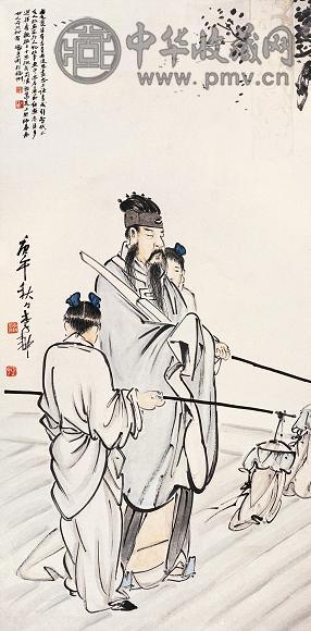 李耕 忠臣进谏 镜心 设色纸本