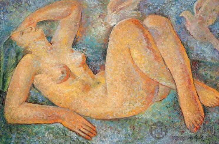 闵希文 1981年作 裸女 油画画布