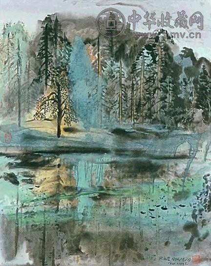 陈雄立 1994年作 绿影 镜心 设色纸本