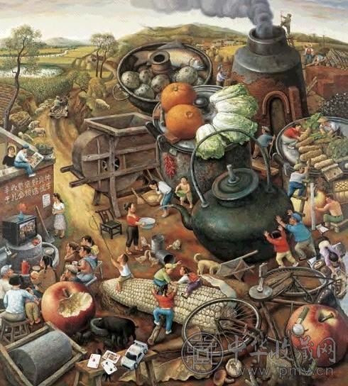 陈树中 2003年 野草滩物语 布面油画