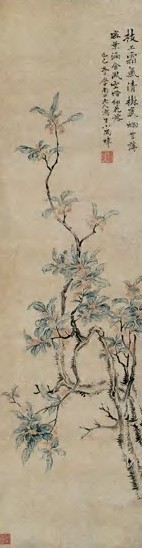 清 计芬 桂花 轴