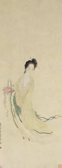 姜曛 清 麻姑献寿图 轴
