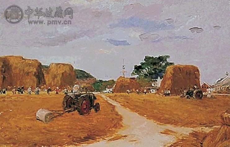 杨秋人 1963年作 丰收 油画纸板