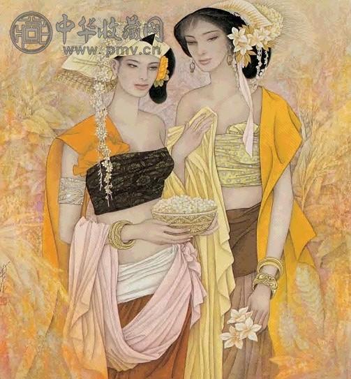 冯长江 金色的祝福 镜心 设色纸本