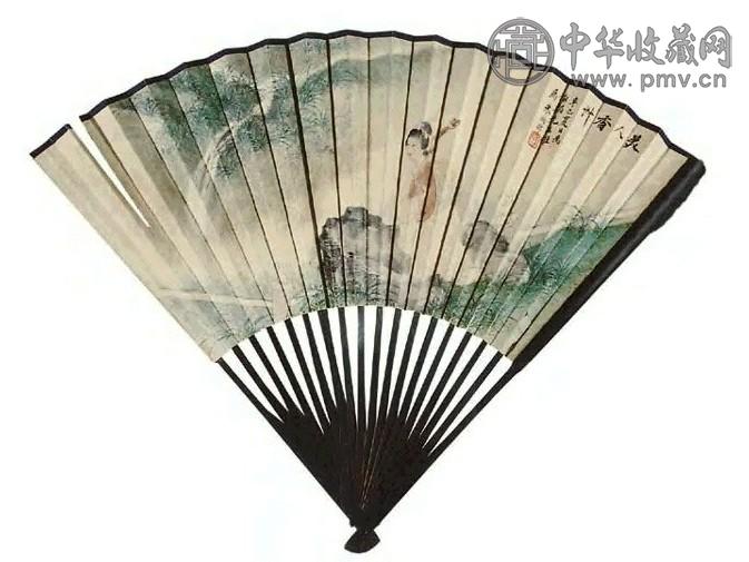 朱梅邨、孙智敏 仕女、书法 扇面 纸本
