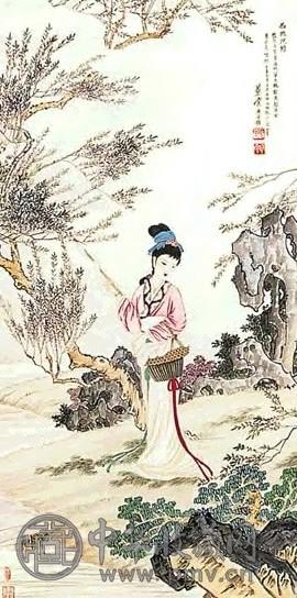 当代 蔡云 西施浣纱 镜心