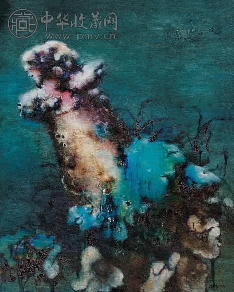 周春芽 柔软的石头 油画 画布