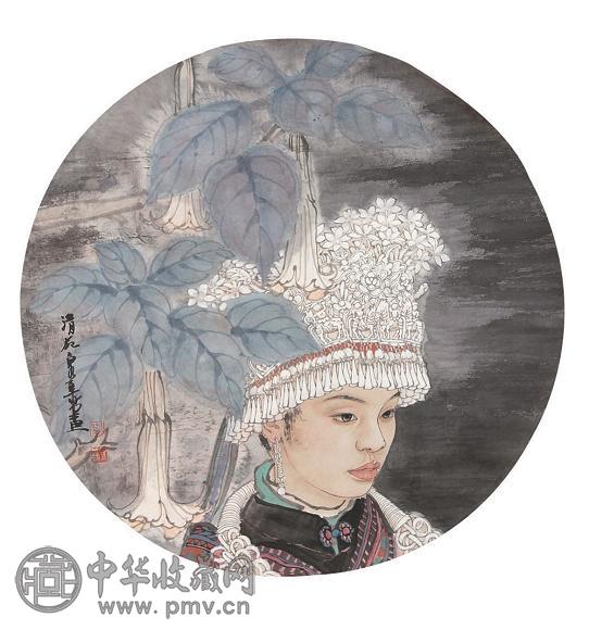 刘泉义 人物 镜心 设色纸本