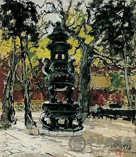 庞均 1978年作 御花园 油画 画布