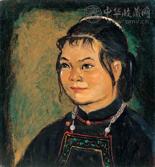杨秋人 1963年作 边疆妇女 油画 画板
