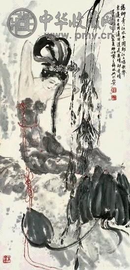 薛林兴 仕女 立轴 纸本