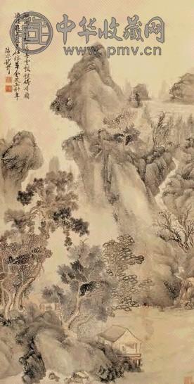 金龙节 山青水秀 立轴 设色绢本