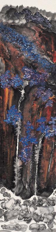 刘亦凡 细水长流 挂轴 设色纸本