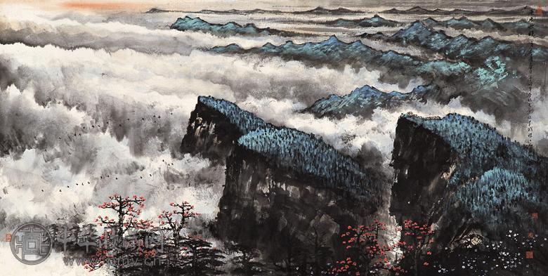 张彦 庚申(1980年)作 东方欲晓 镜心 设色纸本