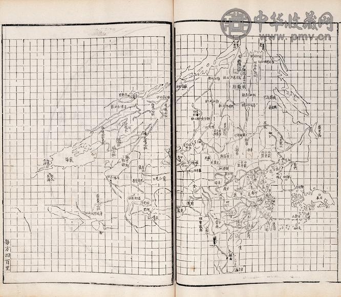 清胡林翼、严树森编 大清中外一统舆图二十卷