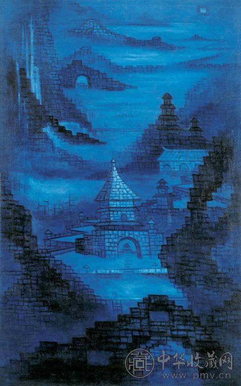 蔡云程 蓝色交响曲 布面 油画