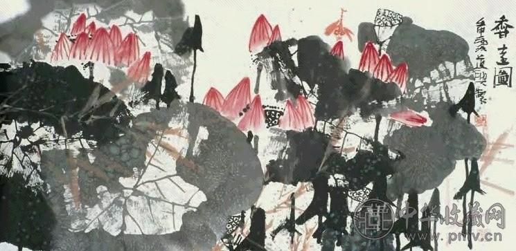 张道兴 花卉 镜心 纸本