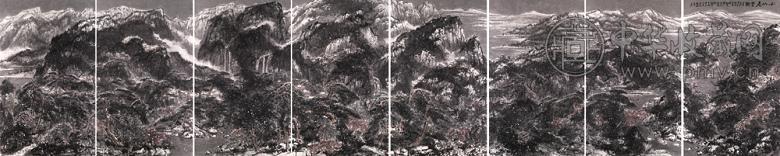 崔如琢 2005年作 千山飞雪图(8幅) 镜心 设色纸本