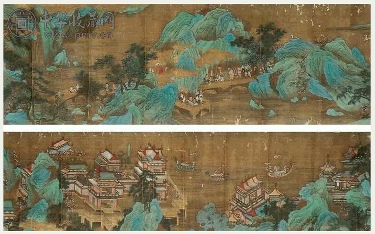 赵伯驹 上苑春游 手卷 绢本
