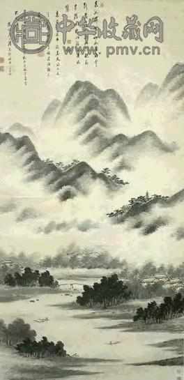 清 潘思牧 仿高克恭山水 轴