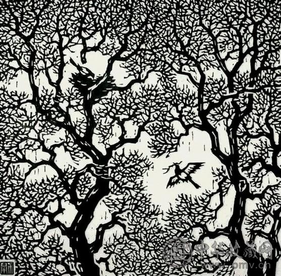 力群 1981年作 早春(3/50) 版画