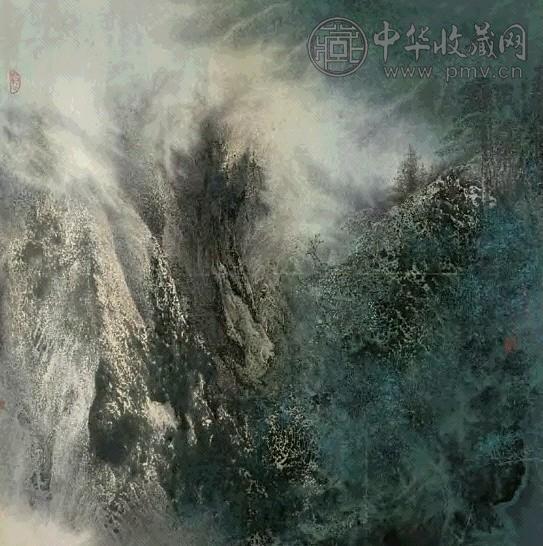冯霖章 白云深处 镜心 设色纸本