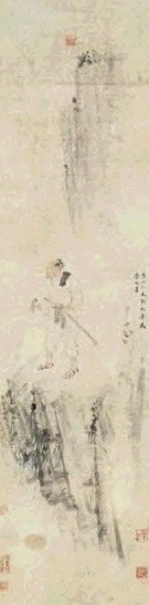 刘松年 人物、山水 立轴 设色