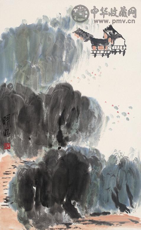 林曦明 江南春早 立轴 设色纸本