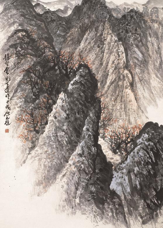 赵望云 秦岭秋景 立轴 设色纸本
