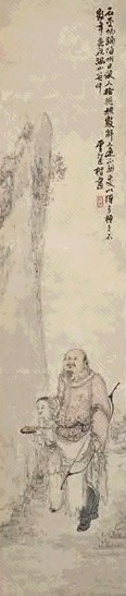 包楷 人物 立轴 设色纸本