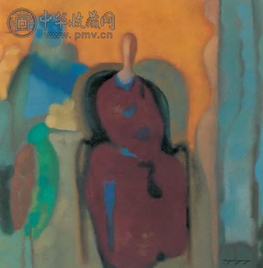王向明 1996年作 海滩圣地 布面油画