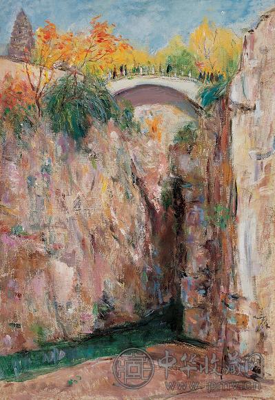 胡善余 虎坵 油彩 画布