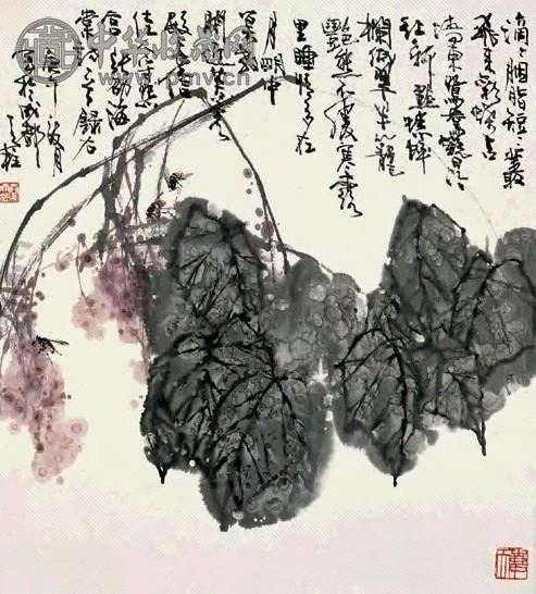 秦天柱 庚午(1990)年作 花鸟 镜心 水墨纸本