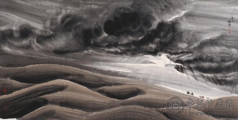 董帜强 西北风情 镜心 设色纸本