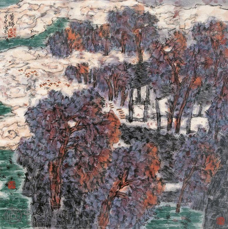 陈向迅 暮归 镜心 设色纸本