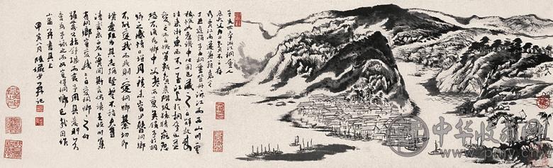 陆俨少 家乡忆图 镜心 墨色纸本