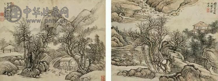 清 徐溶 仿古山水 册页(10开)