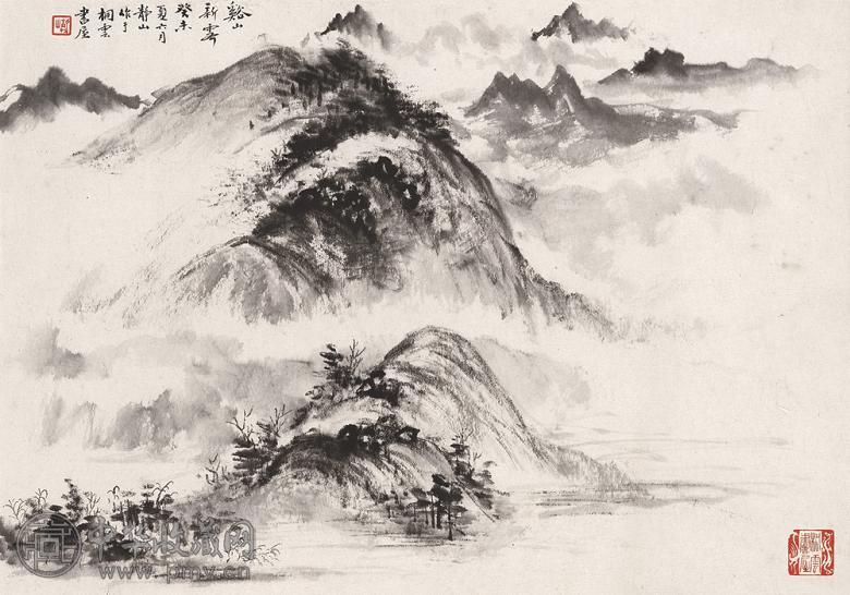 郎静山 1943年作 溪山新霁 镜心 水墨纸本