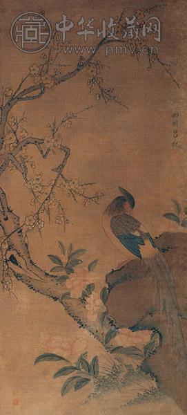 吕纪(款) 花鸟 镜心 设色绢本