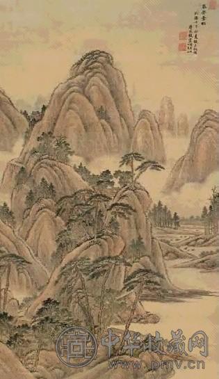 唐岱 乾隆十年(1745年)作 泰岳苍松图 镜心 设色绢本