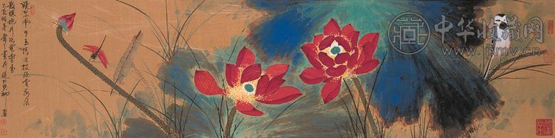 陈舜今 2005年作 映日荷花别样红 镜心 设色绢本