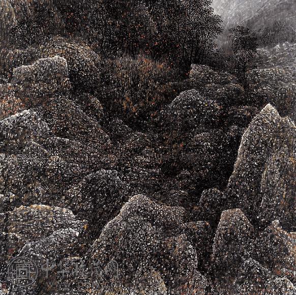 吴建潮 幽静的山谷 镜心