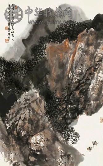 姜宝林 壬戌(1982年)作 山水 单片 设色纸本
