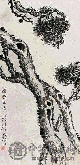 金梁 墨松 轴