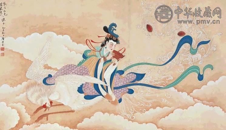 靡耕云 1965年作 凤箫仙乐 镜心 设色纸本