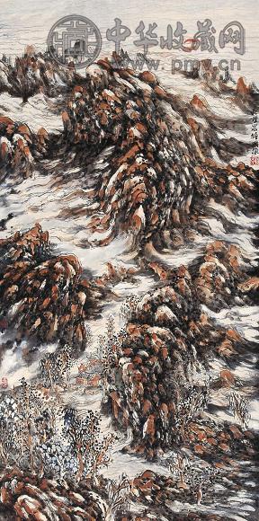 韩国栋 东崂晨钟 镜心