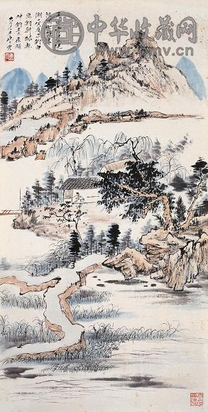 唐云 乾坤太虚图 单片 设色纸本