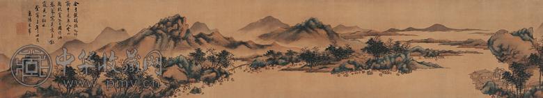 米芾(款) 云山图 手卷 设色纸本