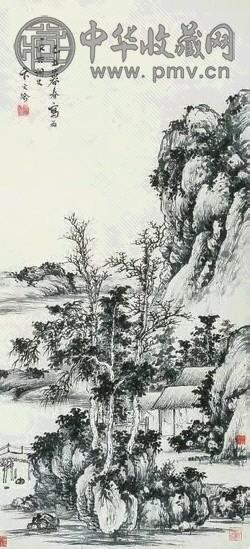 卞文瑜 山水 立轴 纸本